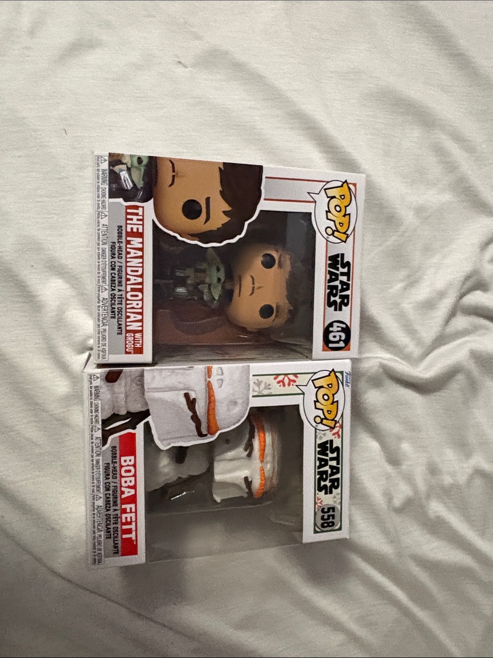 Funko Pop! Star Wars The Mandalorian & Boba Fett Duo - White/Orange Accents